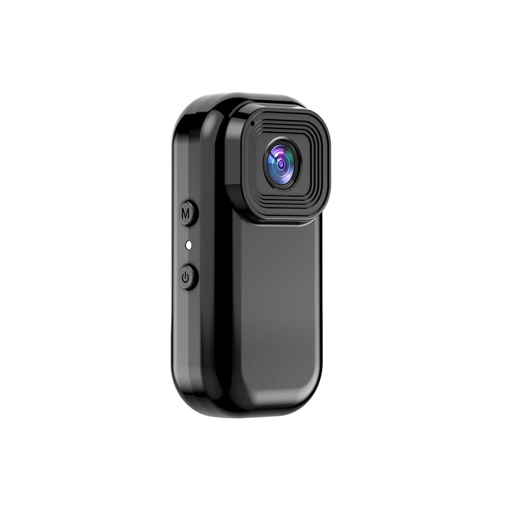 Mini Webcam 1080p com Tela de 0,96 Polegadas, Câmera de Ação Portátil, Estilo Clipe MDUG (preta Sem Cartão Tf)