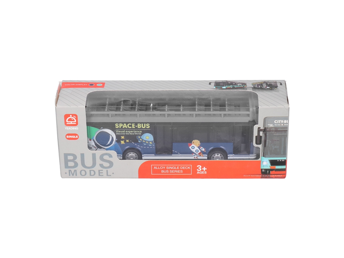 Rebe-modelo De Ônibus Brinquedo De Veículo De Tração Para Trás Para Crianças Coleção Presente Decoração Azul Escuro