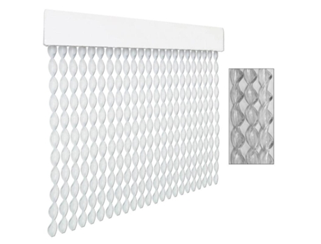 Cortina Puerta Cordon Espiral Tambre 90 X 210 Cristal 20201D FPLUS