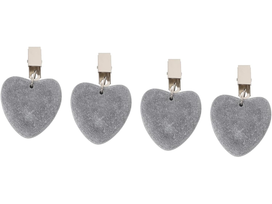 Conjunto de 4 prendedores de toalha de mesa Valiclud de ferro antiderrapantes com formato simples, ideais para...