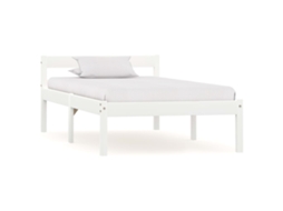 Vidaxl Estrutura De Cama 90x200 Cm Madeira Pinho Maciço Branco