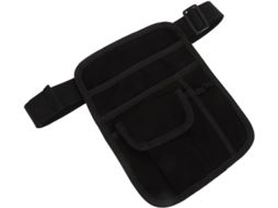 Bolsa De Cinto Para Garçonete Em Lona Preta, Design Versátil Com Alça Ajustável, Para