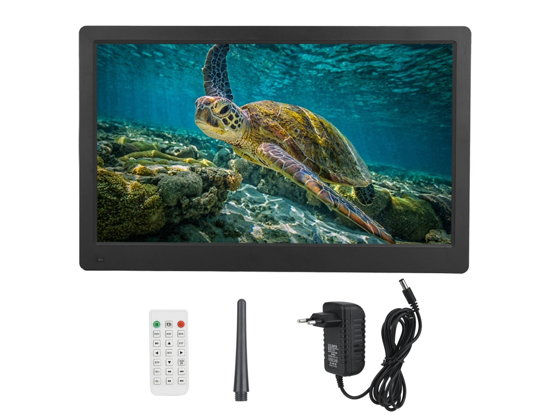 Álbum Eletrônico De Fotos Digital Com Ecrã Ips De 17 Polegadas E Led, Com Controle Remoto (preto - Ue)