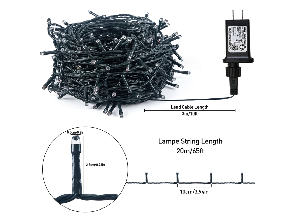 Solar Cor 22 M, 200 Luzes Acht Modi STELASPLEN