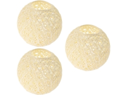 Conjunto De 3 Elegantes Abajures De Vime Em Formato De Bola Para Luminárias Pendentes E Iluminação Decorativa.