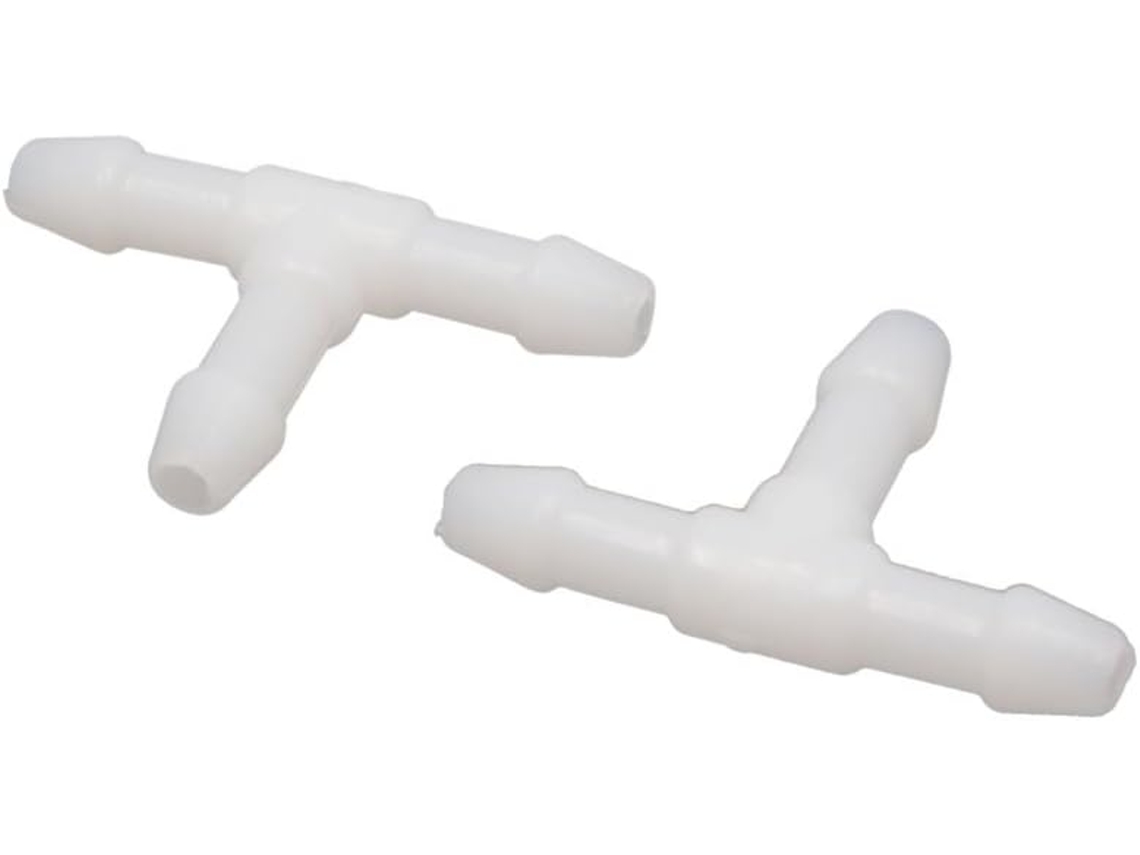 Conjunto de 100 Conexões Flexíveis em T de Plástico Branco para Mangueiras de Água em Carros CHABERLU