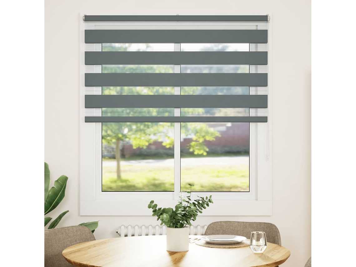 Maison Exclusive - Cortina De Zebra 125x150 Cm Largura Do Tecido 120,9cm Poliéster