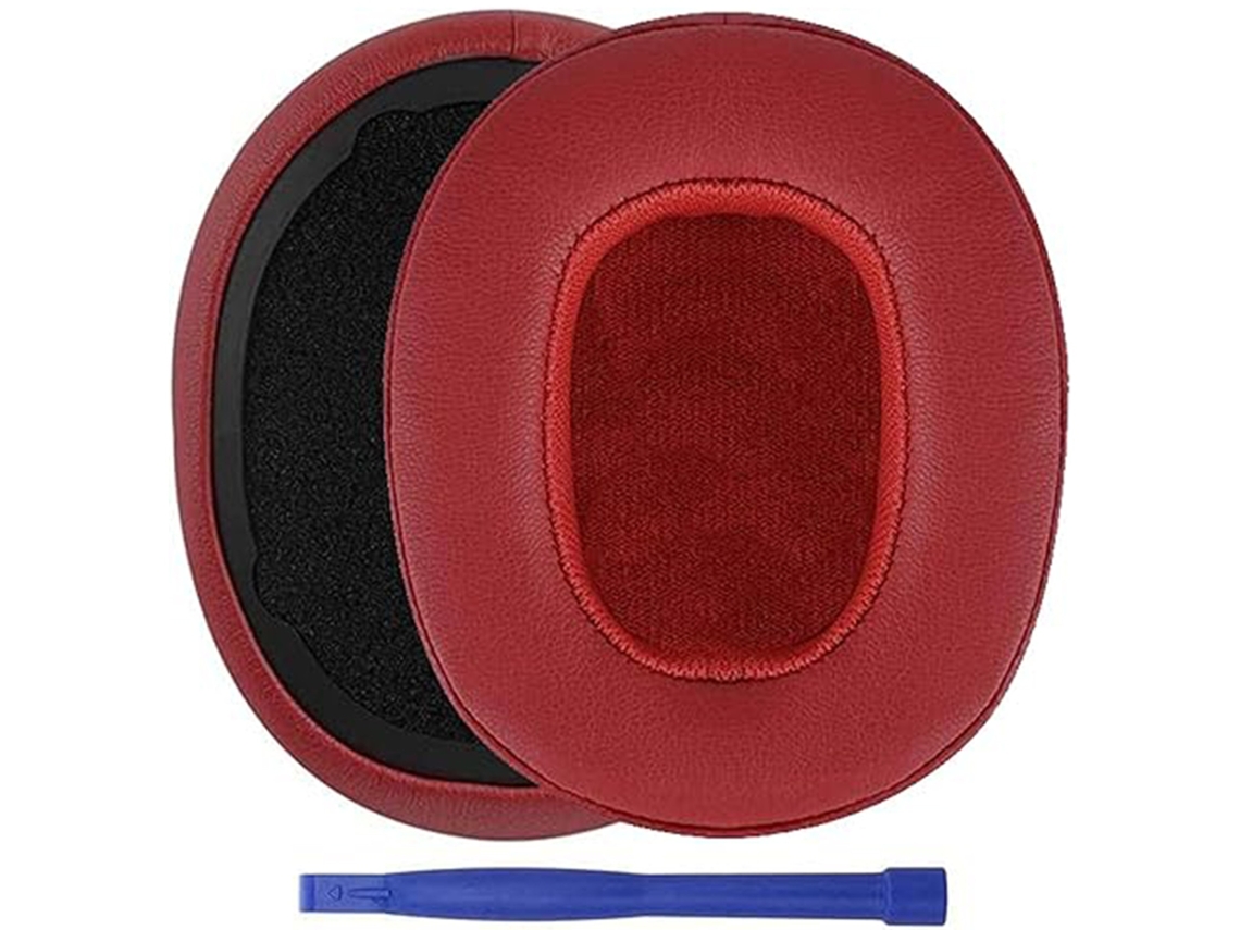 Almofadas Zruxe Para Skullcandy Crusher 3.0/2.0/360/evo/anc/hesh 3 (pele Ecológica, Espuma De Memória, Vermelho)