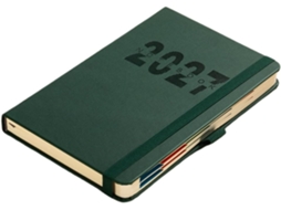 Agenda 2027, Tamanho A5, Com Separadores Mensais E Capa Dura Em Couro Pu Verde Panoona