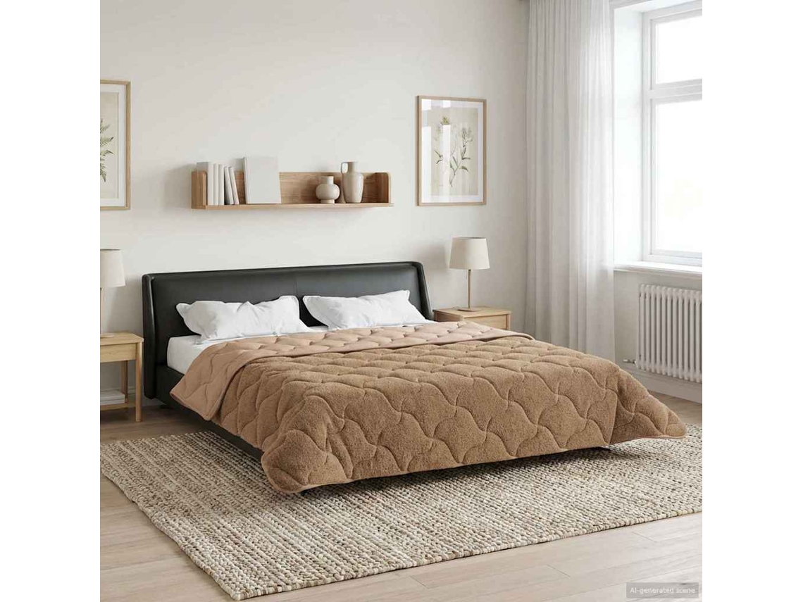 Vidaxl Edredom De Inverno 220 X 260 Cm Inverno Cinzento-acastanhado