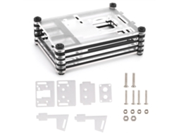Capa De Acrílico Multicamada Com Suporte Para Câmera E Cooler Para Raspberry Pi 4b