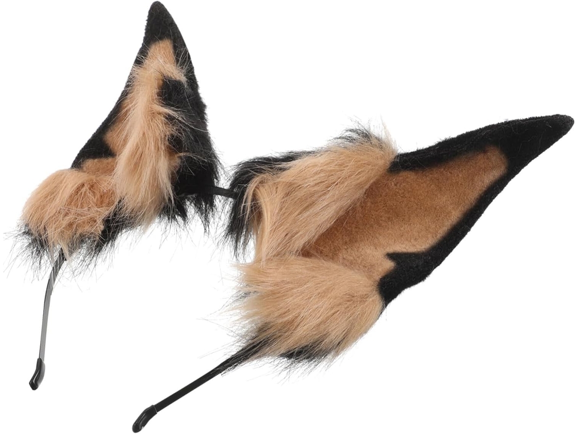Tiara de orelhas de cachorrinho Pelúcia, acessório fofo para cosplay de Halloween.