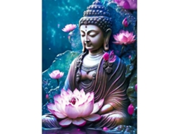 Escolha Sólida - Pintura De Diamantes 5d Buda Lotus - Arte Diy - Decoração De Parede 30 X 40 Cm - Oficina - Redução Do Estresse - Experiência De Reali