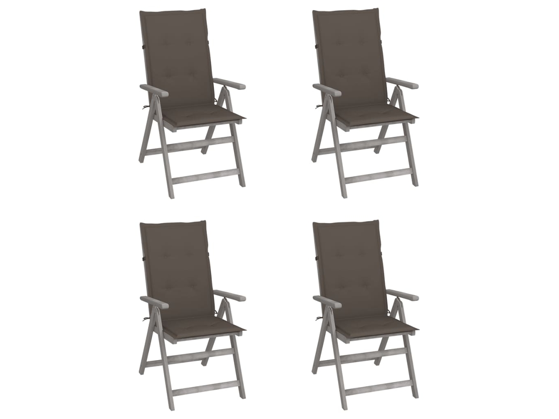 Garden Chair, Garden Chairs Vidaxl Cinzeto Madeira De Acácia (n/a)