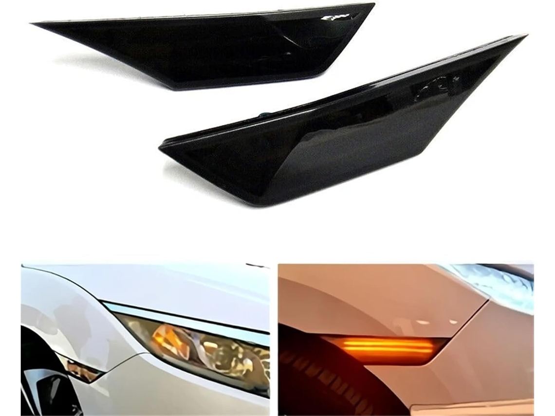 Piscas De Led, Indicador Lateral Âmbar Sequencial, Luz De Posição Lateral Branca, Drl Para Civic Sedan De 10ª Geração