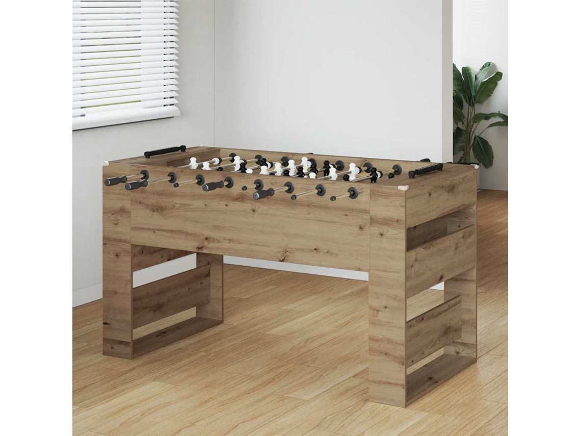 Vidaxl Mesa De Pebolim Carvalho Artesanal 146,5 X 74 X 85 Cm