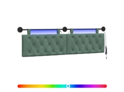 Conjunto 1 Cabeceira Moderna Vidaxl Verde Veludo (170 X 55 X 7 Cm)