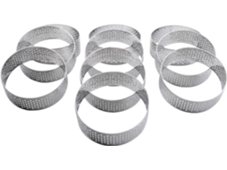 Conjunto De 10 Formas De Aço Inoxidável Para Tortas, Resistente Ao Calor, Perfuradas, Para Bolos E M Gokoco