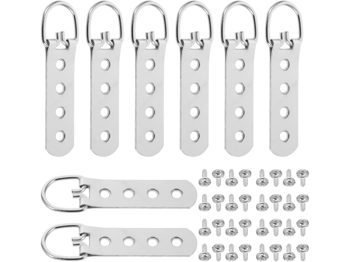 Kit De 16 Pares De Ganchos De Encaixe Para Pendurar Espelhos E Molduras, Em Aço Inoxidável, Tamanho Grande, Suporte