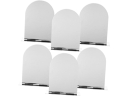 Conjunto Garneck de 6 Painéis Mesa em Acrílico com Suportes para Recepção Casamento Moderna. Decoração Sem Det