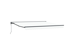Conjunto 1 Toldo Retrátil Vidaxl Branco Alumínio (400 × 300 Cm)