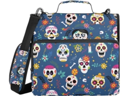 Massa Temática Dois Dias Mortos Com Tema Mexicano, Zíper E Alça, Sacos Diversos, 3,8cm 1,5 Polegadas, Fichário Com 3 Argolas