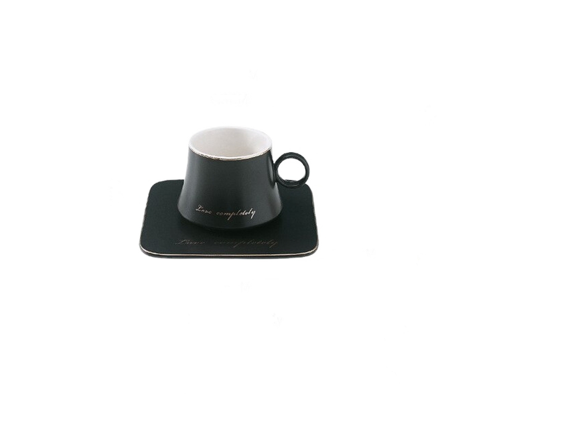 Caneca XGF Creative Personality Cemasco de cerâmica com lid colher de café Trend Trend Casal Caneca