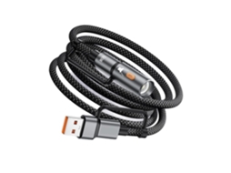 Cabo De Carregamento Alta Velocidade 60 W Em Liga Alumínio Com Luzes,