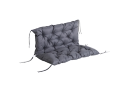 Almofada para Banco Com Encosto Poliéster e Algodão Cor Cinzento 100x98x8cm Outsunny