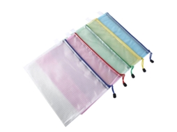 Conjunto de 5 Pastas Plásticas com Fecho Zip para Documentos A4 BRILVIBERA
