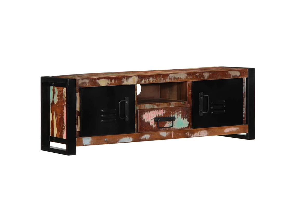 Armário Para Tv 100x30x35 Cm Madeira Maciça Recuperada Dkd Home Decor