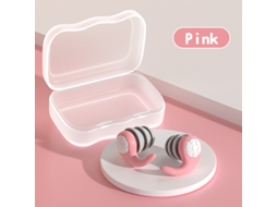 Protetor Auricular De Silicone Antirruído Yuysan, Impermeável Para Sono E Natação, Três Camadas, Reutilizável, Tamanho L, Rosa
