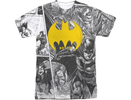 T-Shirt de Homem SUPERHEROMARVEL Anniversary Collage Batman Algodão (2XL)