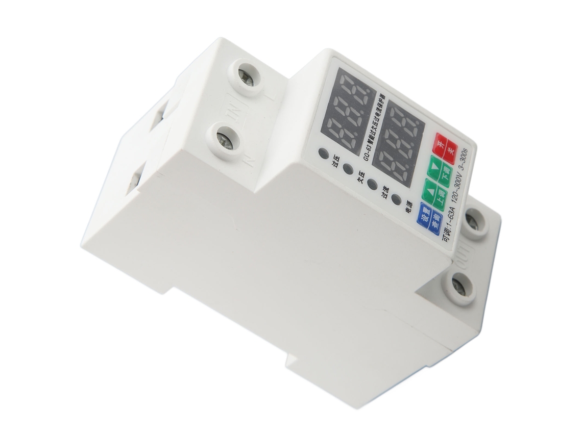 Laxiscreed Voltímetro Biphas Dual Para Montagem Em Carril Din Com Proteção Automática