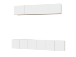 Conjunto TV Mover 5 Peças Madeira Processada Branco MAISON EXCLUSIVE
