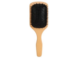 Pincel De Massagem De Pelo Com Cabo De Madeira Portátil Para Desembaraçar E Estilizar Ferramenta Doméstica Elegante