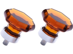 Conjunto De 2 Puxadores Cristal Estilo Europeu Em Liga Zinco Para Gavetas Guarda Roupa, Armários De Cozinha E Decoração