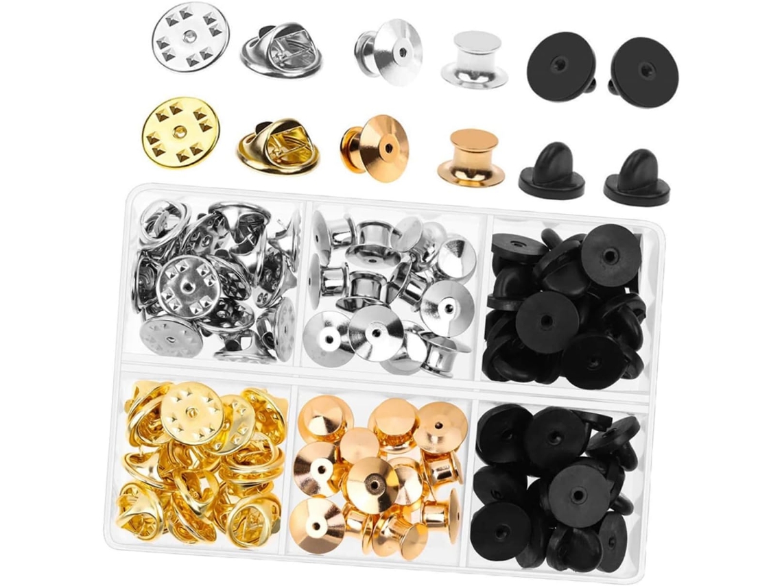 Conjunto De 84 Pinos Pressão Substituíveis Para Gravatas E Chapéus