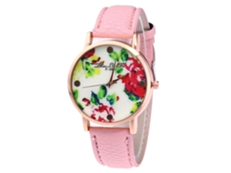 Relógio de Pulso Stylish Quarts para Homens e Mulheres (rosa)