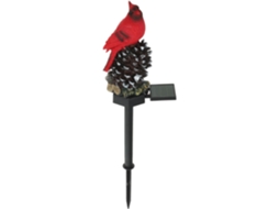 Luminária Solar Decorativa De Led Para Jardim, Com Design De Pássaro Vermelho, Luminária Solar Exter Gokoco