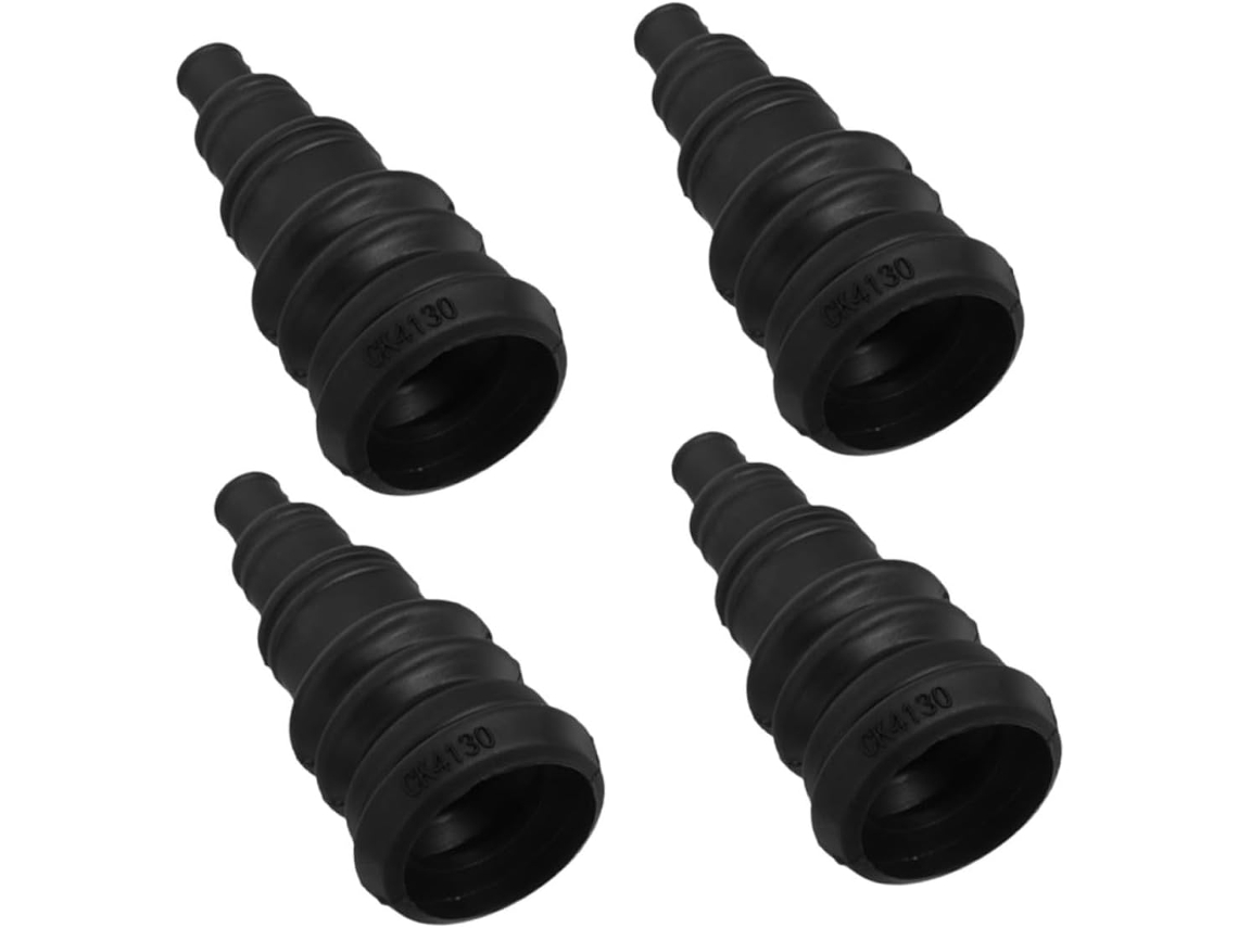 Conjunto de 4 Stobaza Ilhós Borracha Preta para Cabos, Unidades, Gerenciamento Cabos Automotivos, Proteção Uv