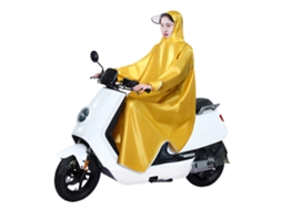 Poncho de Chuva para Bicicleta Elétrica Oxford Tamanho Aumentado com Mangas Adulto Amarelo Dourado 5xl