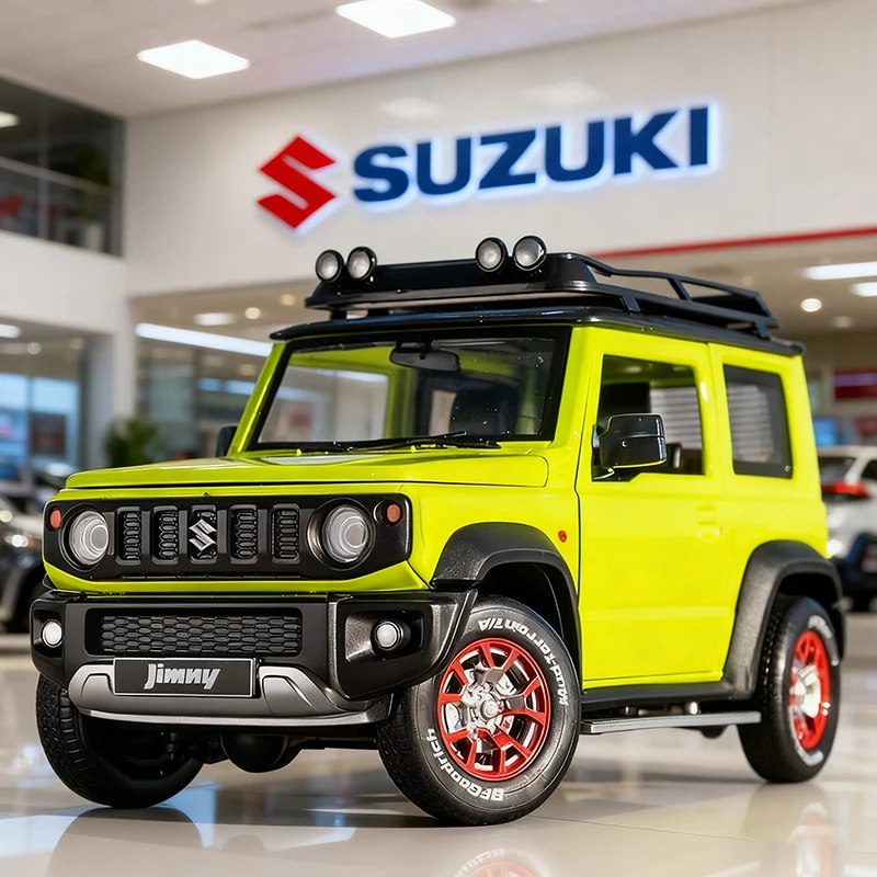 (verde) Miniatura De Carro Em Liga Metálica, Escala 1:18, Com Luzes.