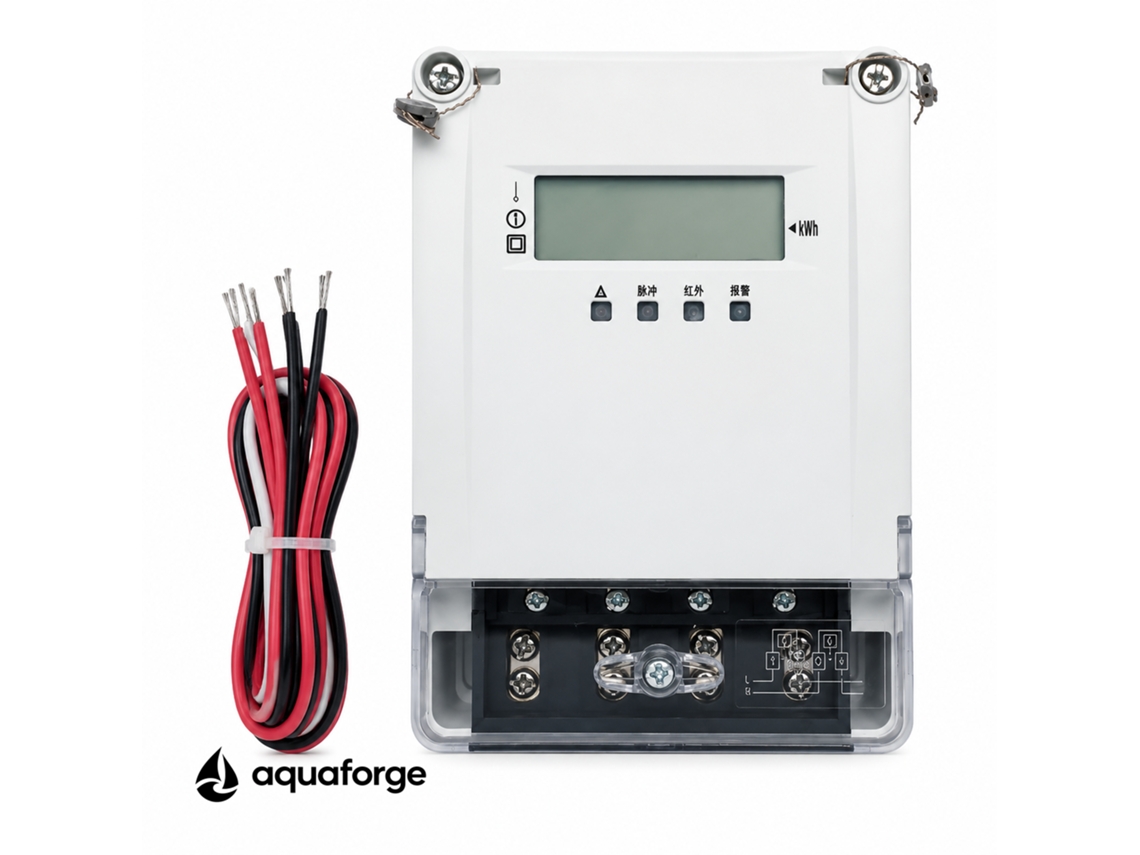 Medidor Elétrico Multifuncional Aquaforge Ddzy8528 Com Ecrã Lcd E Rs485 Modbus Para Quadro Elétrico