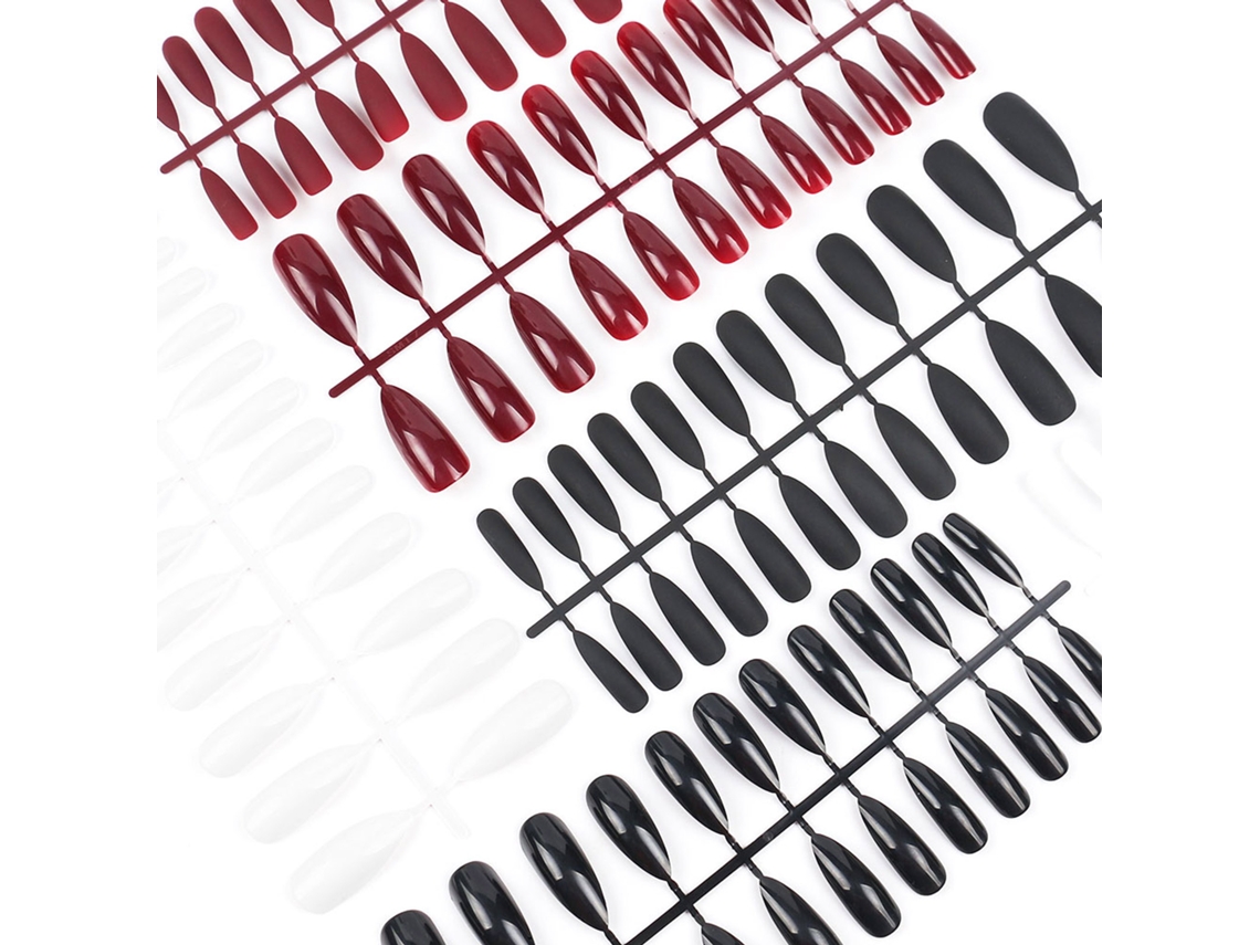 24 Uñas Falsas De Punta Para Extensión De Uñas, Manicura Salón Y Uso Diy