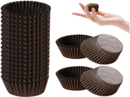 Formas para Muffin Lurelia, 1000 unidades, Redondas, Marrons, para Muffins e Cupcakes