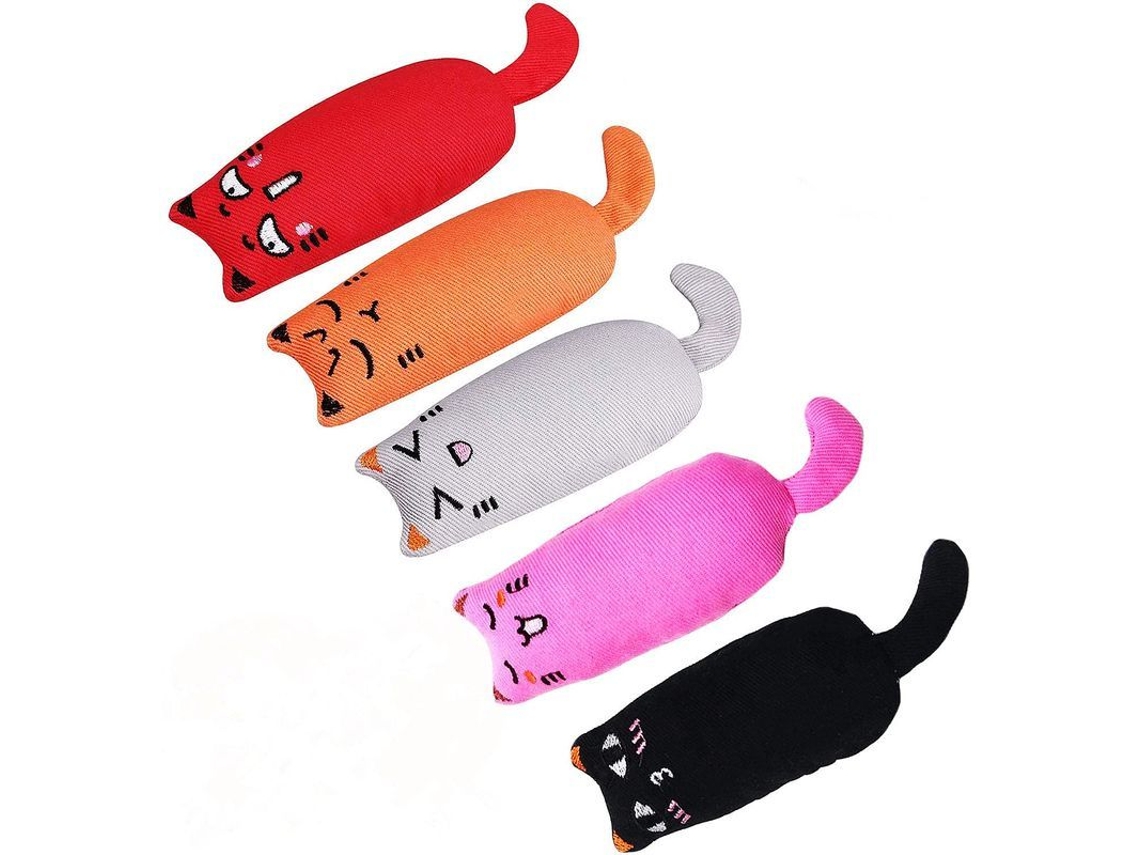 2026 brinquedos de Pelúcia com Nepeta para Gatos Pacote de 5 para Arranhar, Brincar, Mastigar, Limpar Dentes 6.5 Polegadas