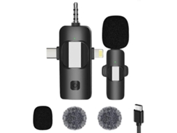 Microfones Sem Fio Para Iphone, Android, Câmera, Laptop E Pc. Microfone De Lapela Sem Fio 3 Em 1 Para Gravação De Vídeo E Vlogs. Nostalgia88