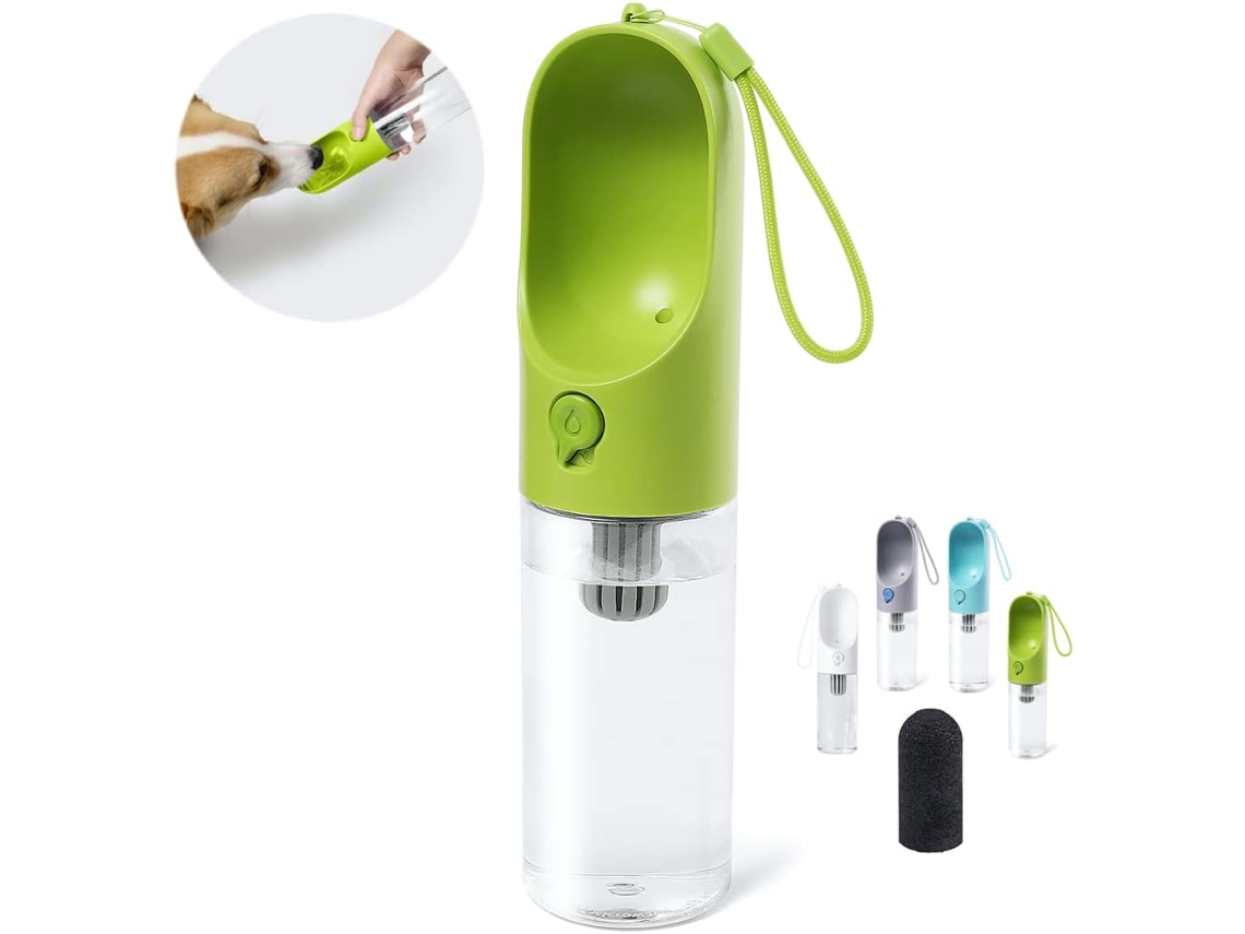Garrafa Portátil Com Dispensador De Água, Capacidade 400 Ml, Sistema Filtrante, Carvão Ativado, À Prova De Vazamentos, Sem Bpa
