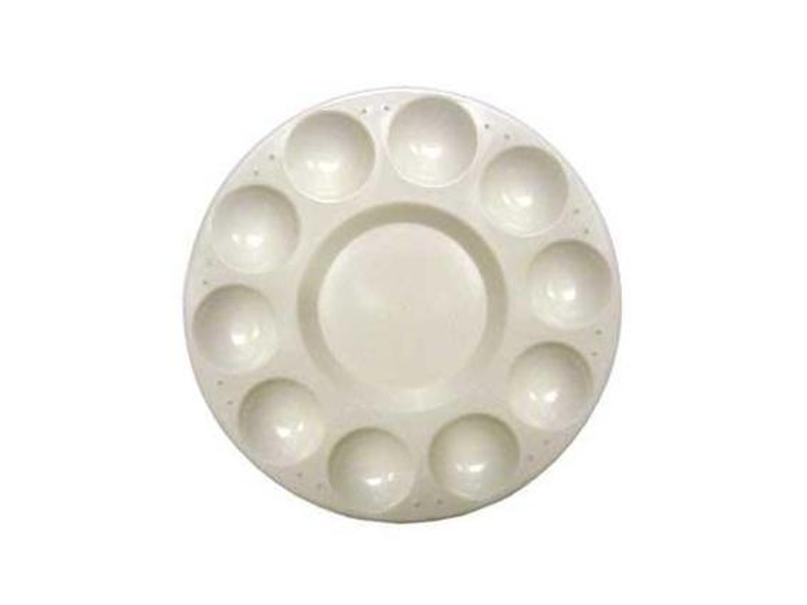 Paleta Plástico ARTIST Circular Con 10 Compartimentos 17Cm